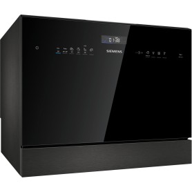 SIEMENS SK25IB00TE - iQ500 LAVASTOVIGLIE COMPATTA A CENTRO STANZA, NERO, 55 CM