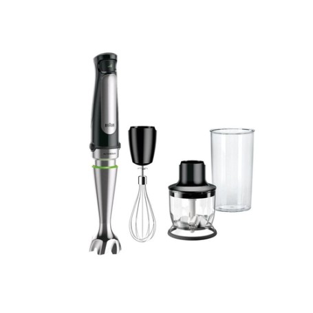 Braun MQ 7025X 0,6 L Frullatore ad immersione 1000 W Nero, Acciaio inossidabile (0X22111287) (MQ7025X)