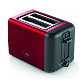 Bosch TAT3P424DE tostapane 2 fetta/e 970 W Nero, Rosso (TAT3P424DE)