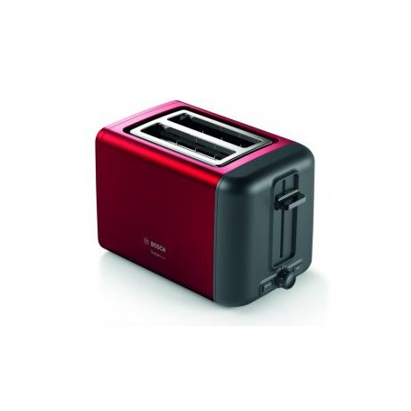 Bosch TAT3P424DE tostapane 2 fetta/e 970 W Nero, Rosso (TAT3P424DE)