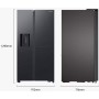 Samsung RH64DG53R3B1EF Supporto side-by-side combinato, 36" di larghezza, 628 L