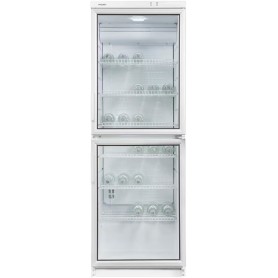 Exquisit frigorifero con porta in vetro GKS350-2-GT-280D, larghezza 60 cm, 320 l, bianco