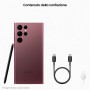 Samsung Galaxy S22 Ultra 5G Display 6.8'' Dynamic AMOLED 2X, 5 fotocamere, RAM 8 GB, 128 GB, 5.000mAh, Burgundy (SM-S908BDRDEUE)