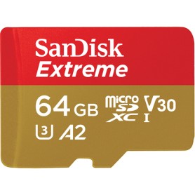 SanDisk Extreme 64 GB MicroSDXC UHS-I Classe 10 (SDSQXAH-064G-GN6AA)