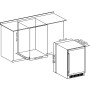 Wolkenstein UWTS129-46ED cantinetta termica per vino da terra, larghezza 60 cm, 46 bottiglie