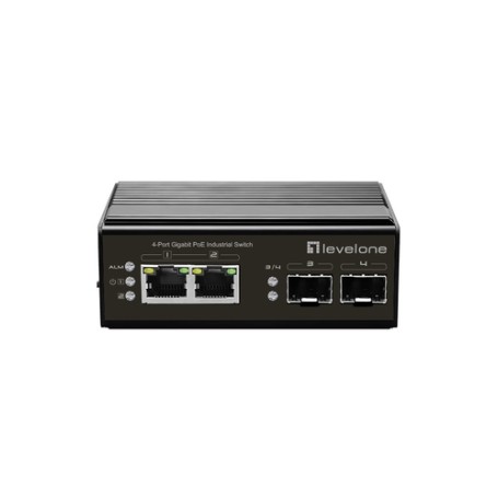 LevelOne IGP-0432 switch di rete Non gestito Gigabit Ethernet (10/100/1000) Supporto Power over Ethernet (PoE) Nero (IGP-0432)