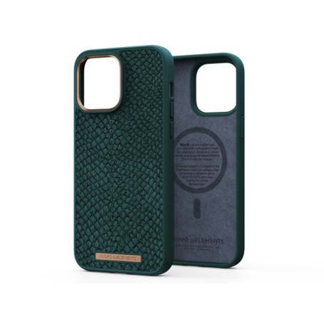 Njord byELEMENTS Salmon Leather Magsafe Case - iPhone 14 Pro Max - Green (NA44SL02)
