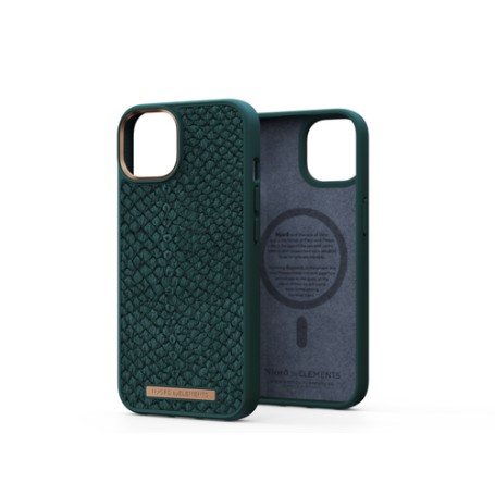 Njord byELEMENTS Salmon Leather Magsafe Case - iPhone 14 - Green (NA41SL02)