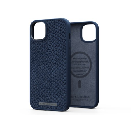Njord byELEMENTS Salmon Leather Magsafe Case - iPhone 14 Plus - Blue (NA42SL01)