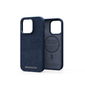 Njord byELEMENTS Salmon Leather Magsafe Case - iPhone 14 Pro -Blue (NA43SL01)