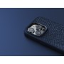 Njord byELEMENTS Salmon Leather Magsafe Case - iPhone 14 Pro -Blue (NA43SL01)