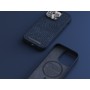 Njord byELEMENTS Salmon Leather Magsafe Case - iPhone 14 Pro -Blue (NA43SL01)