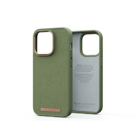 Njord byELEMENTS Suede Comfort+ Case - iPhone 14 Pro - Olive (NA43CM06)