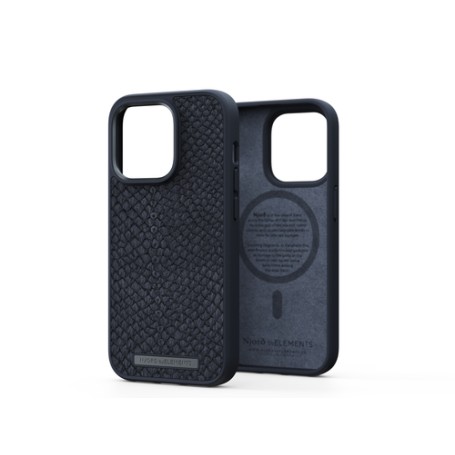 Njord byELEMENTS Salmon Leather Magsafe Case - iPhone 14 Pro - Black (NA43SL00)