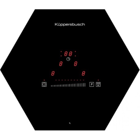 Kuppersbusch EKWI 3740.0 S Piano cottura a induzione a nido d'ape in vetroceramica nero senza cornice da 30 cm