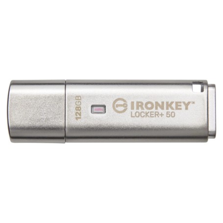 Kingston Technology IronKey Locker+ 50 unità flash USB 128 GB USB tipo A 3.2 Gen 1 (3.1 Gen 1) Argento (IKLP50/128GB)