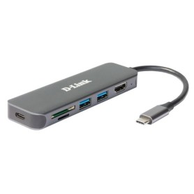 D-Link DUB-2327 replicatore di porte e docking station per notebook Cablato USB tipo-C Grigio (DUB-2327)