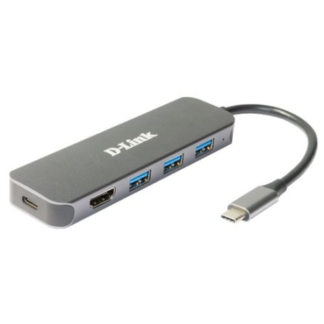 D-Link DUB-2333 replicatore di porte e docking station per notebook Cablato USB tipo-C Grigio (DUB-2333)