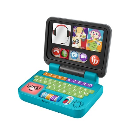 Fisher-Price Laugh & Learn Ridi e Impara Il Mio Primo Laptop, Edizione italiana, Giocattolo Elettronico con Contenuti Ed (HHH03)