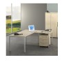 SCRIVANIA- GAMBA MET.120X80 FAGGIO (664/6)