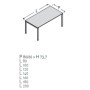 VISTA 120X80 GAMBE A PONTE BT+ GR (VE1PP1208LBTAL)