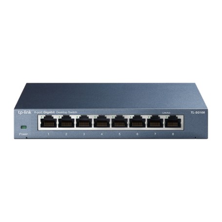 TP-LINK TL-SG108 Non gestito Gigabit Ethernet (10/100/1000) Nero (TL-SG108 V3)