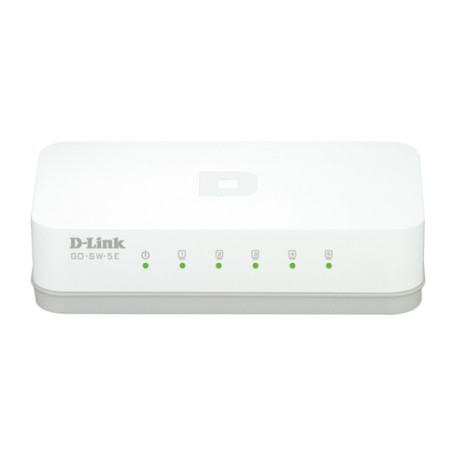 D-Link GO-SW-5E/E switch di rete Non gestito Fast Ethernet (10/100) Bianco (GO-SW-5E/E)