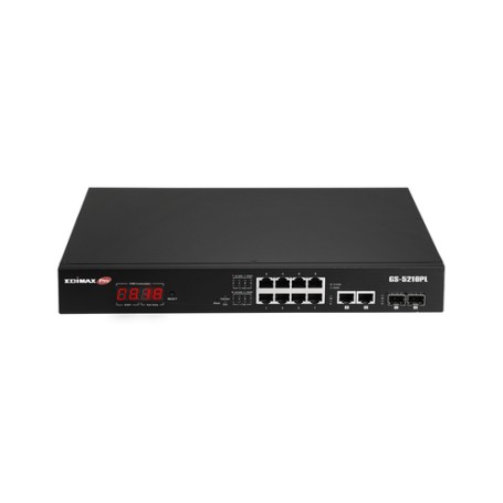 Edimax GS-5210PL switch di rete Gestito Gigabit Ethernet (10/100/1000) Nero (GS-5210PL)