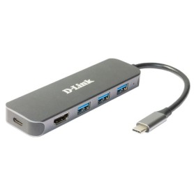 D-Link DUB-2333 replicatore di porte e docking station per notebook Cablato USB tipo-C Grigio (DUB-2333)
