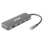 D-Link DUB-2333 replicatore di porte e docking station per notebook Cablato USB tipo-C Grigio (DUB-2333)