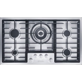 Miele KM 2354 - piano cottura a gas, acciaio inox, 88,8 cm (KM2354ED)