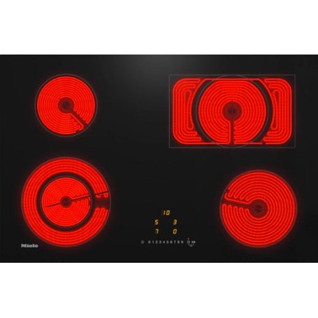 Miele KM 6523 FL - piano cottura elettrico, filotop, zona rostiera (KM6523FLSW)