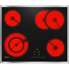 Miele KM 6521 FR - piano cottura elettrico, cornice, zona rostiera, 61,4 cm (KM6521FRED)