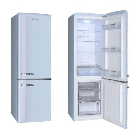 Amica KGCR 387100 L frigorifero con congelatore Libera installazione 244 L E Blu (KGCR387100L)