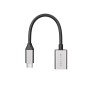 HYPER HD425D-GL cavo USB 0,0176 m USB 3.2 Gen 2 (3.1 Gen 2) USB C USB A Nero, Argento (HD425D-GL)