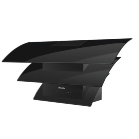 Miele DA 7198 W Triple Black - cappa inclinata, nero ossidiana, WiFi, 88 cm (DA7198WOBSW)
