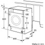 Bosch WKD28543 Lavasciuga da incasso 7 kg/4 kg, larghezza 60 cm, 1400 giri/min