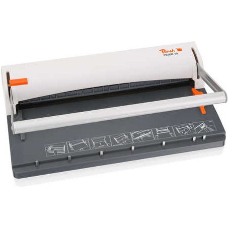 Peach PB300-15 macchina piegafoglii Rilegatrice a filo 60 fogli Nero, Bianco (PB300-15)