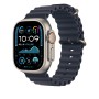 Apple MXTH3ZM/A accessorio indossabile intelligente Band Blu marino Fluoroelastomero, Titanio