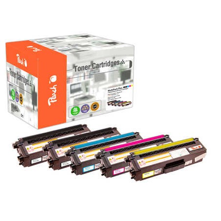 Peach PT844 cartuccia toner 5 pz Compatibile Nero, Ciano, Magenta, Giallo (112146) (112147)