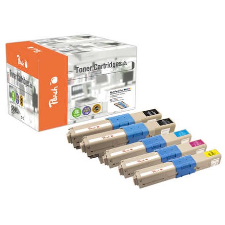 Peach PT615 cartuccia toner 5 pz Nero, Ciano, Magenta, Giallo (111911) (0F111911)