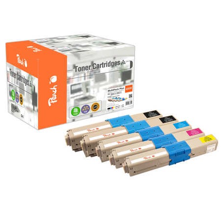 Peach 112229 cartuccia toner 5 pz Compatibile Nero, Ciano, Magenta, Giallo (0F112229) (PT1051)