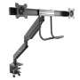 StarTech.com ARMSLIMDUAL2USB3 supporto da tavolo per Tv a schermo piatto 81,3 cm (32") Morsa Nero (ARMSLIMDUAL2USB3)