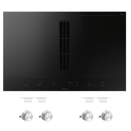 Gaggenau CV482105 Piano cottura a induzione con cappa integrata CV 482 105 in vetroceramica nero da 80 cm