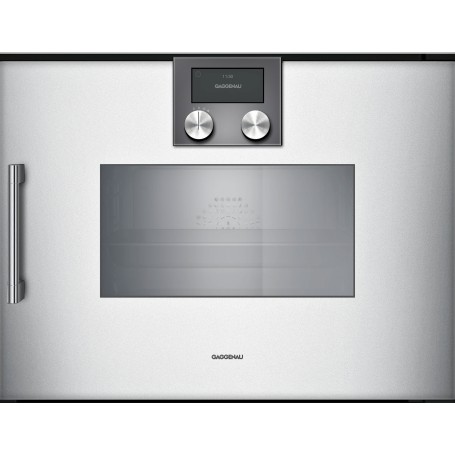 Gaggenau BSP270131 Forno combinato a vapore con cerniere a destra da incasso finitura silver da 60 cm