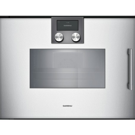Gaggenau BSP261131 Forno combinato a vapore con cerniere a sinistra da incasso finitura silver da 60 cm
