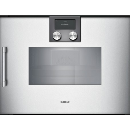 Gaggenau BSP260131 Forno combinato a vapore con cerniere a destra da incasso finitura silver da 60 cm