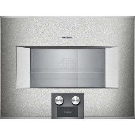 Gaggenau BS474112 Forno combinato a vapore con comandi in basso e cerniere a destra da incasso finitura inox da 60 cm