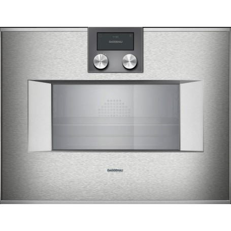 Gaggenau BS471112 Forno combinato a vapore con comandi in alto e cerniere a sinistra da incasso finitura inox da 60 cm