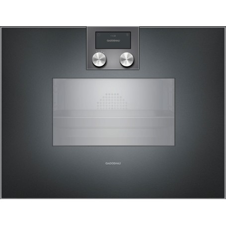 Gaggenau BS470102 Forno combinato a vapore con comandi in alto e cerniere a destra da incasso finitura antracite da 60 cm